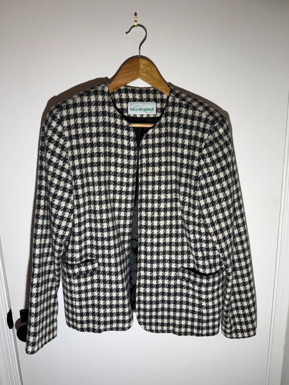 Vintage Willow Ridge Blazer Houndstooth Blazer, Size 8